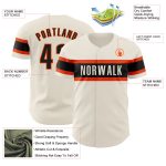 Customizable Black Orange Baseball Jersey for Men and Women - Personalized Athletic Apparel Personalized Cream Black-Orange