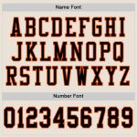 Personalized Black-Orange Cream Football Jersey - Authentic Mesh Style Personalized Cream Black-Orange Mesh Authentic Football