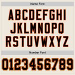 Custom Football Jersey with Personalized Name & Number in Cream Black-Orange Mesh Personalized Cream Black-Orange Mesh Authentic