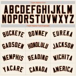 Personalized Custom Name and Number Authentic Baseball Jersey in Cream Black Orange-Old Gold Personalized Cream Black Orange-Old