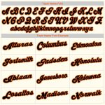 Personalized Baseball Jersey in Cream, Black, Orange & Gold - Custom Design for Fans Personalized Cream Black Orange-Old