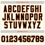 Personalized Baseball Jersey in Cream, Black, Orange & Gold - Custom Design for Fans Personalized Cream Black Orange-Old