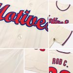 Personalized Baseball Jersey Cream Black Orange-Old Gold Style 3 for Men and Women Personalized Cream Black Orange-Old Gold