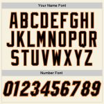 Personalized Baseball Jersey in Cream, Black, Orange & Old Gold - Custom Team Jersey Size 4 Personalized Cream Black Orange-Old