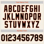 Personalized Baseball Jersey in Cream, Black, and Orange-Old Gold Personalized Cream Black Orange-Old Gold Baseball Jersey