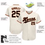 Personalized Baseball Jersey in Cream, Black, and Orange-Old Gold Personalized Cream Black Orange-Old Gold Baseball Jersey