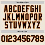 Personalized Baseball Jersey - Cream Black Orange Old Gold Line Design Personalized Cream Black Orange-Old Gold Line Baseball