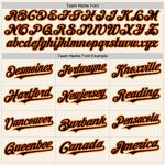 Personalized Orange Black Cream Sleeveless Baseball Jersey - Custom Sports Apparel Personalized Cream Black Orange-Old Gold