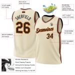 Personalized Black Orange Cream Throwback Basketball Jersey - Custom Sports Apparel Personalized Cream Black Orange-Old Gold