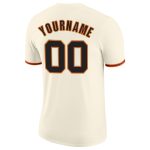 Custom Black-Orange Performance T-Shirt for Men and Women - Personalized Tee Personalized Cream Black-Orange Performance