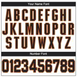 Custom Team Name Number T-Shirt in Cream Black-Orange Performance Fabric Personalized Cream Black-Orange Performance T-Shirt