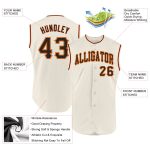 Personalized Black-Orange Sleeveless Baseball Jersey - Custom Cream Jersey for Team Sports Personalized Cream Black-Orange