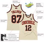 Personalized Black Orange Basketball Jersey Throwback Style 2 - Customizable Sports Apparel Personalized Cream Black-Orange