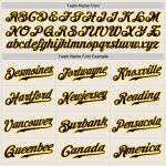 Custom Name Number Baseball Jersey - Personalized Black Gold Cream Pinstripe Authentic Raglan Sleeves Personalized Cream