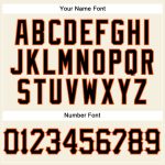 Custom Name and Number Personalized Black-Orange Pinstripe Baseball Jersey - Authentic Team Apparel Personalized Cream Black