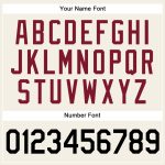 Custom Name and Number Personalized Baseball Jersey - Authentic Cream Black Pinstripe Crimson Design Personalized Cream Black