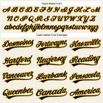 Custom Name and Number Personalized Baseball Jersey - Authentic Cream Black Pinstripe Design Personalized Cream Black Pinstripe