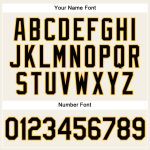 Custom Name and Number Personalized Baseball Jersey - Authentic Cream Black Pinstripe Design Personalized Cream Black Pinstripe