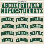 Custom Authentic Basketball Jersey with Personalized Name and Number - Cream Black Pinstripe Kelly Green Personalized Cream