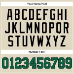 Personalized Black Pinstripe Basketball Jersey in Cream and Kelly Green Personalized Cream Black Pinstripe Kelly Green Basketball