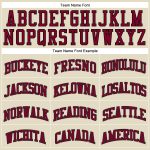 Custom Maroon Basketball Jersey with Personalized Name & Number, Cream Black Pinstripe Design, Authentic Team Style Personalized