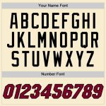 Custom Maroon Black Basketball Jersey - Personalized Pinstripe Team Name & Number, Authentic Design Personalized Cream Black