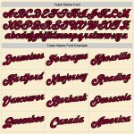 Personalized Maroon Black Basketball Jersey - Cream Pinstripe Design Personalized Cream Black Pinstripe Maroon-Black Basketball