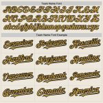 Custom Name Number Unisex Two-Button Softball Jersey Cream Black Pinstripe Old Gold Personalized Team Apparel Personalized