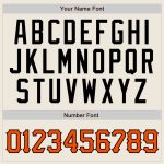 Custom Name and Number Personalized Orange-Black Cream Pinstripe Baseball Jersey Authentic Team Apparel Personalized Cream