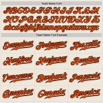 Personalized Black Orange Pinstripe Baseball Jersey - Custom Cream Jersey Personalized Cream Black Pinstripe Orange-Black
