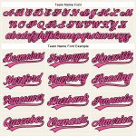 Custom Pinstripe Baseball Jersey with Personalized Name and Number - Pink Cream Black Authentic Team Jersey Personalized