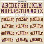 Custom Personalized Basketball Jersey - Authentic Cream Black Pinstripe with Purple-Gold | Team Name & Number Personalized