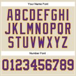 Personalized Purple Gold Black Pinstripe Basketball Jersey - Custom Cream Jersey Personalized Cream Black Pinstripe Purple-Gold
