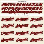 Personalized Red-Black Baseball Jersey with Cream and Black Pinstripes Personalized Cream Black Pinstripe Red-Black Baseball