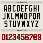 Custom Authentic Baseball Jersey - Personalized Black Pinstripe Cream Red Black-White with Name and Number Personalized Cream