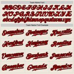 Custom Authentic Baseball Jersey - Personalized Black Pinstripe Cream Red Black-White with Name and Number Personalized Cream