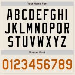 Custom Texas Orange Baseball Jersey with Personalized Name and Number, Cream Black Pinstripe Design Personalized Cream Black