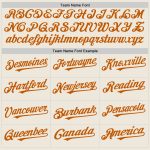 Personalized Texas Orange Baseball Jersey with Cream and Black Pinstripes Personalized Cream Black Pinstripe Texas Orange