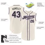 Custom Name and Number Black-Purple Cream Sleeveless Baseball Jersey - Personalized Authentic Team Apparel Personalized Cream