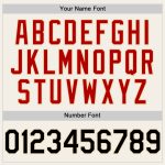 Personalized Baseball Jersey with Custom Name and Number, Cream Black-Red 3D Pattern Design, Confetti Style Personalized