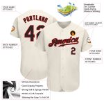 Customizable Black-Red Cream Baseball Jersey - Authentic Sportswear for All Fans Personalized Cream Black-Red Authentic Baseball