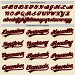 Custom Name Number Authentic Baseball Jersey - Personalized Black-Red Throwback Team Jersey Personalized Cream Black-Red