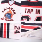 Personalized Black-Red Cream Hockey Jersey for Men, Women, and Kids Personalized Cream Black-Red Hockey Jersey