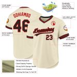 Custom Black-Red Throwback Baseball Jersey - Personalized Sports Apparel Personalized Cream Black-Red Throwback Baseball