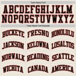 Personalized Black Red Cream Throwback Basketball Jersey - Custom Sports Apparel Personalized Cream Black-Red Throwback Basketball