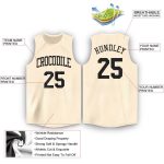 Personalized Basketball Jersey Cream Black Round Neck for Men and Women Personalized Cream Black Round Neck Basketball Jersey