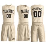Personalized Basketball Jersey Round Neck Cream Black Suit 2 Personalized Cream Black Round Neck Suit Basketball Jersey 2