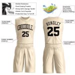 Personalized Basketball Jersey Round Neck Cream Black Suit 2 Personalized Cream Black Round Neck Suit Basketball Jersey 2