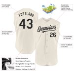 Personalized Custom Cream Black Sleeveless Baseball Jersey for Men and Women Personalized Cream Black Sleeveless Baseball