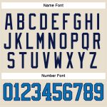 Custom Name and Number Hockey Jersey - Personalized Cream Blue-Navy Lace Neck Team Gear Personalized Cream Blue-Navy Hockey